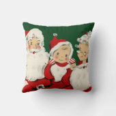 Coussin Famille de Père Noël Rétro Milieu de Siècle – Kits (Verso)