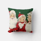 Coussin Famille de Père Noël Rétro Milieu de Siècle – Kits (Recto)
