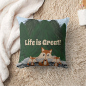 Coussin Famille de renards adorable (Couverture)