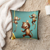 Coussin famille de singes coquins (Couverture)