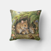 Coussin Famille de souris des bois (Verso)