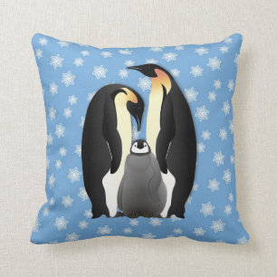 Coussin famille des pingouins
