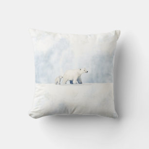 Coussin Famille d'ours polaire arctique