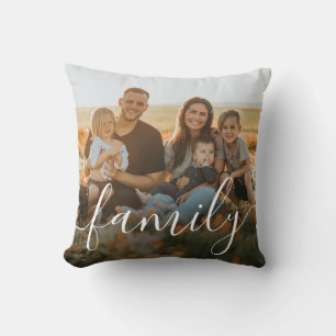 Coussin FAMILLE Écrire Photo personnalisée