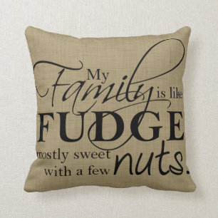 Coussin Famille et Fudge