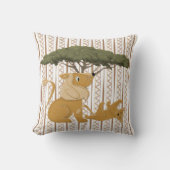 Coussin Famille Lion Safari (Recto)