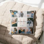 Coussin Famille Monogramme Calligraphie 16 Photo<br><div class="desc">Coussin avec monogramme de famille et nom dispose de 16 photo.</div>