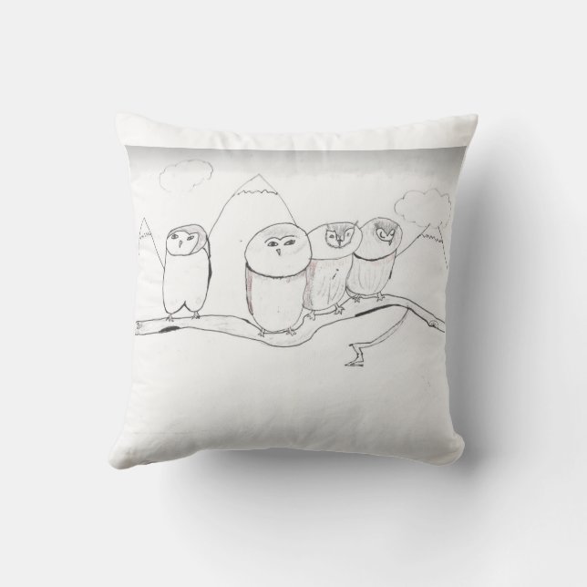 Coussin Famille Owl (Verso)