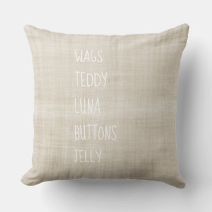 Coussin Famille PET NAMES Home Décor Gardien intemporel