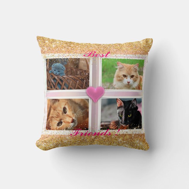 Coussin Family Cats Populaire Cadeau Ajouter Votre Texte (Recto)