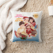 Coussin “Family Christmas in a Festive T-Shirt (Couverture)