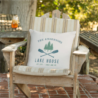 Coussin Family Lake House Bateau Russe moderne Oar Pine Tr