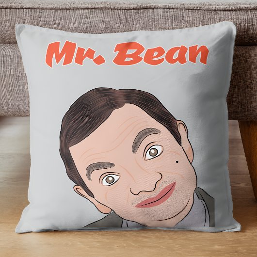 Coussin Fan Art de M. Bean (Rowan Atkinson)