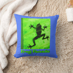 Coussin Fanatique de la grenouille pour grenouille sur une