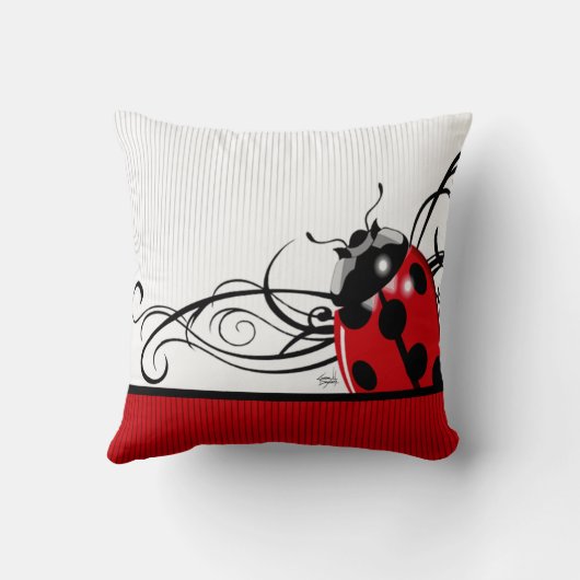 Coussin Fancy Ladybug | rouge (Verso)