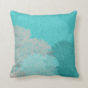 Coussin Fans de mer de corail