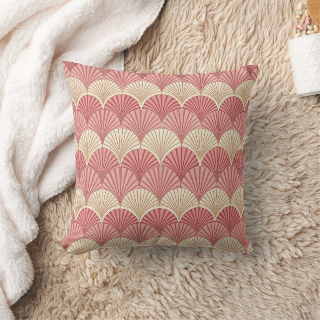 Coussin Fans Pink Mid-Century (Couverture)