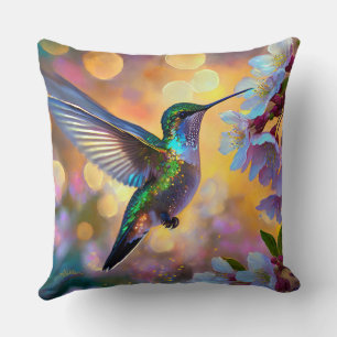 Coussin Fantaisie de fleurs de cerisier Colibri