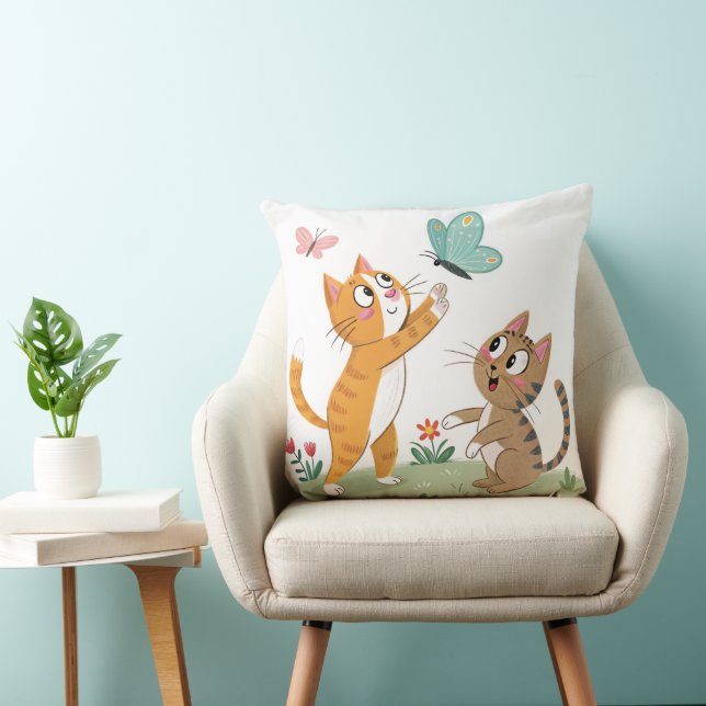 Coussin Fantastique Cats World designer cushion (Chaise)