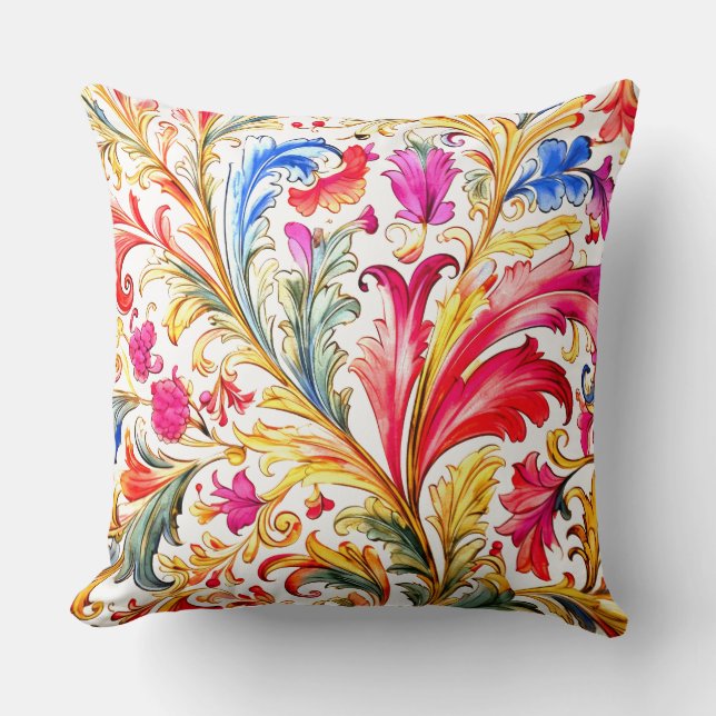 Coussin Fantastique design florentin Feuilles (Recto)