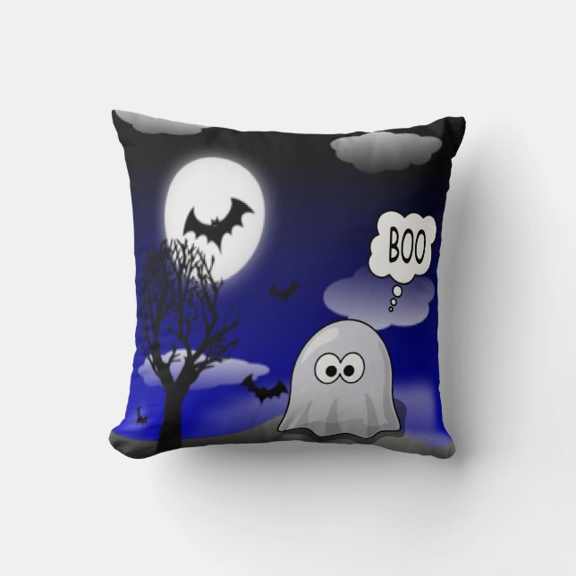 Coussin Fantôme de Halloween (Recto)