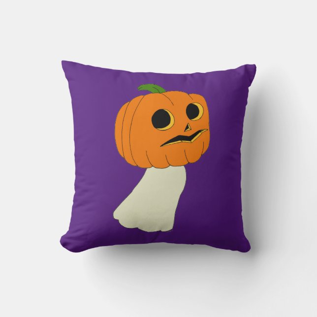 Coussin fantôme de la tête citrouille (Recto)