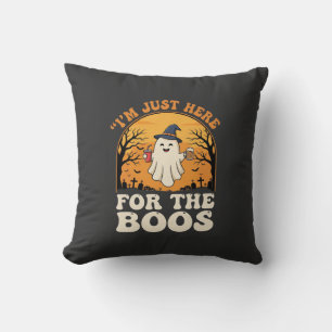 Coussin Fantôme d'Halloween ici pour les huées