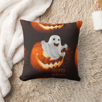 Coussin Fantôme Mignon et Effrayant Halloween