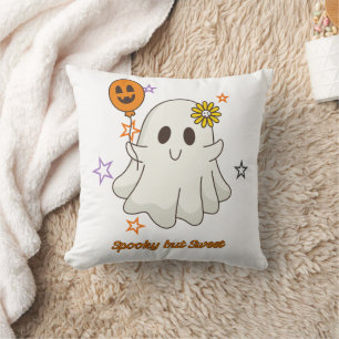 Coussin Fantôme mignon Halloween chouette mais doux