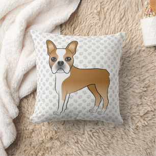 Coussin Faon Bouledogue américain Mignon Chien de Dessin A
