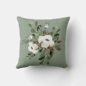 Coussin Faon floral botanique de guirlande de cerfs (Verso)