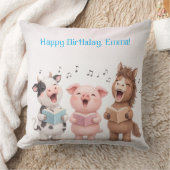 Coussin Farm Animals Band Birthday (Couverture)