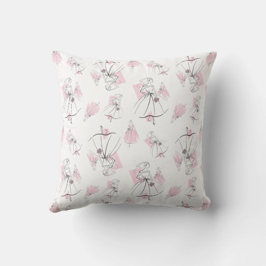 Coussin Fashion Bride Pink Bride Date Nom multi-back (Verso)