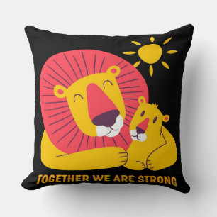 Coussin Father and Child Lion Meilleur père