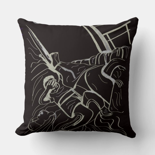 Coussin Father and Son Throw Pillow (Recto)
