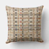 Coussin Fausse toile de jute géométrique tissage Pat#3 ID1 (Verso)