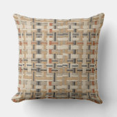 Coussin Fausse toile de jute géométrique tissage Pat#3 ID1 (Recto)