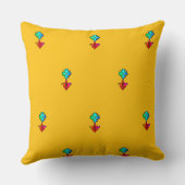 Coussin Fauteuil Bleu Fleur Jaune (Verso)