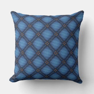 Coussin Faux Denim Texture