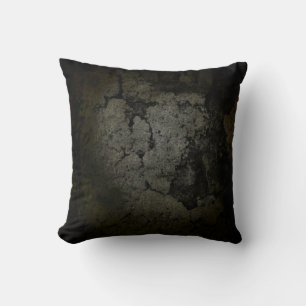 Coussin Faux Industriel Pierre Grunge foncé