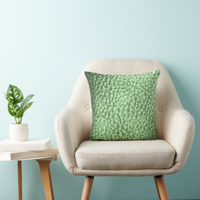 Coussin Faux Leather Mermaid Green (Chaise)