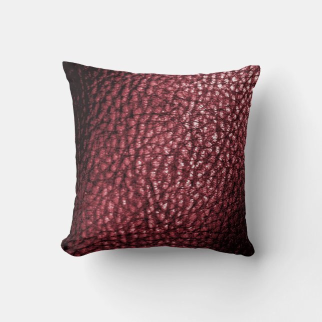 Coussin Faux Merlot Burgandy Metalic Print- Solide (Recto)