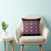 Coussin Faux Neon Pink Flower Power 2 (Chaise)