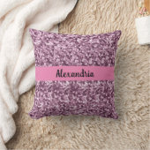 Coussin Faux Parties scintillant Look rose Personnalisé Fe (Couverture)