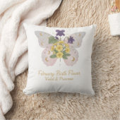 Coussin February Birth Flower Decorative Pillow (Couverture)