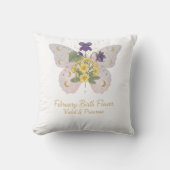 Coussin February Birth Flower Decorative Pillow (Recto)