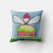 Coussin Fée aquarelle fantaisiste (Verso)