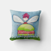 Coussin Fée aquarelle fantaisiste (Recto)