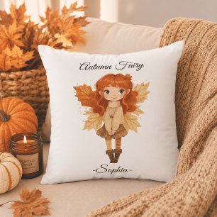 Coussin Fée d'automne minimaliste – Personnalisé