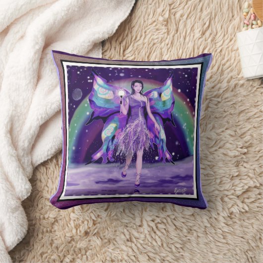 Coussin Fée de la Pluie Violette (Couverture)